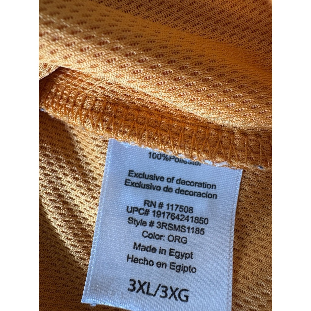 Reebok Shirt Size 3XL Short Sleeve‎ Workout Orange - Picture 8 of 8